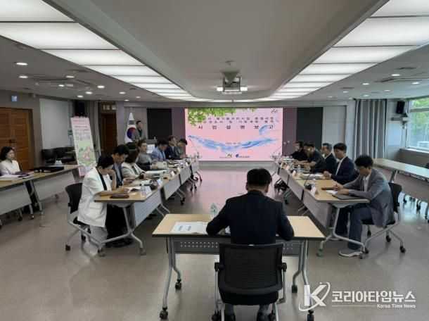 아산시가 23일 ‘아산시 생활자원처리장 2호기 증설추진단’ 회의를 개최하고 있다.