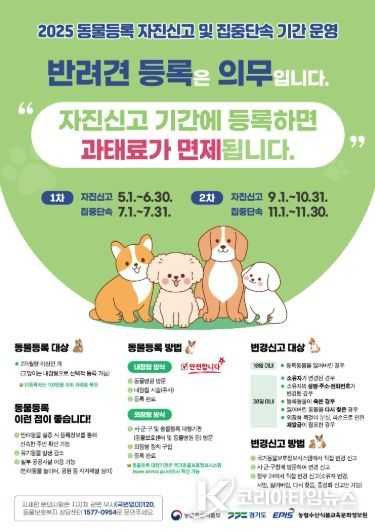 동물등록 자진신고 포스터