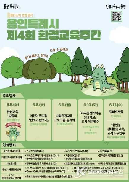 용인특례시의 '제4회 환경교육주간' 행사 프로그램 홍보물
