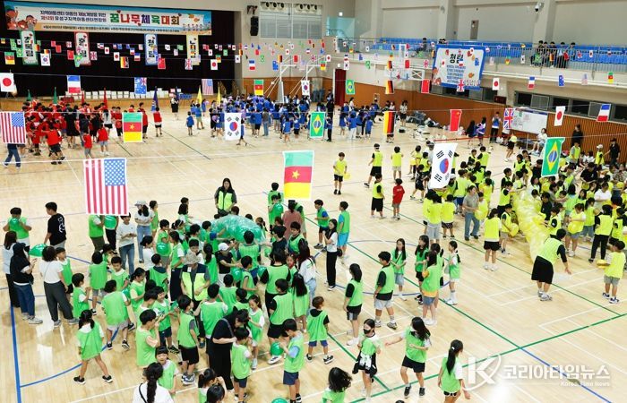 지난 6일 유성종합스포츠센터에서 진행된 ‘지역아동센터 꿈나무 체육대회’