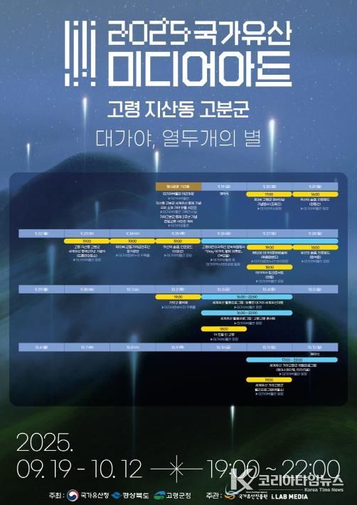고령군'2025 국가유산 미디어아트 고령 지산동 고분군'개막