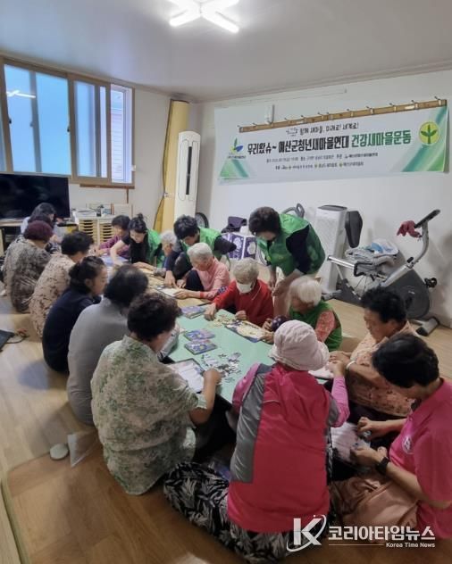 예산군청년새마을연대 건강새마을 인지향상 체험활동 운영 모습