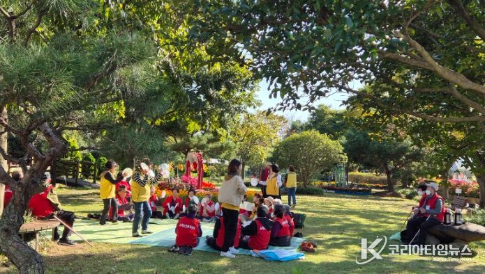 농업기술센터 시험포장서 가을꽃 전시