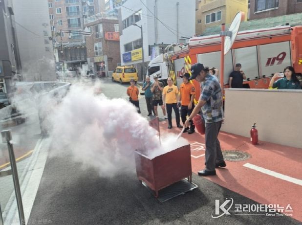 수정5동 복합커뮤니티센터, 안창119센터와 합동소방훈련 실시