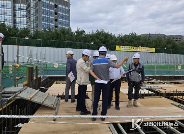 아산신도시 공공하수처리시설 증설(1단계)사업 공사현장점검