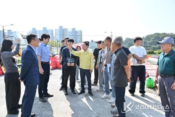 완주군의회 성중기 의원, 국민권익위와 봉동 운곡교 교차로 현장 방문