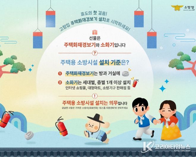 김천소방서,“안전은 최고의 선물” 주택용 소방시설 선물하기 홍보