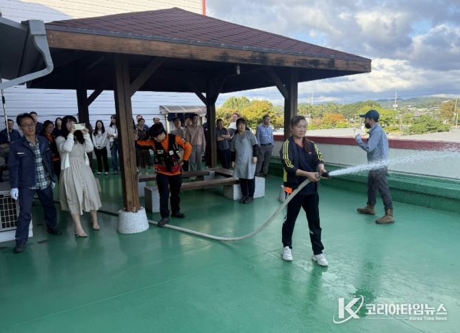 진주시 농산물도매시장 ‘민관합동소방훈련