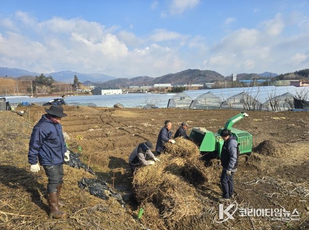 진안군, 하반기 영농부산물 파쇄 지원 접수