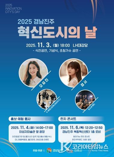 ‘2025 경남진주 혁신도시의 날’행사, 11월 3일부터 9일까지 개최