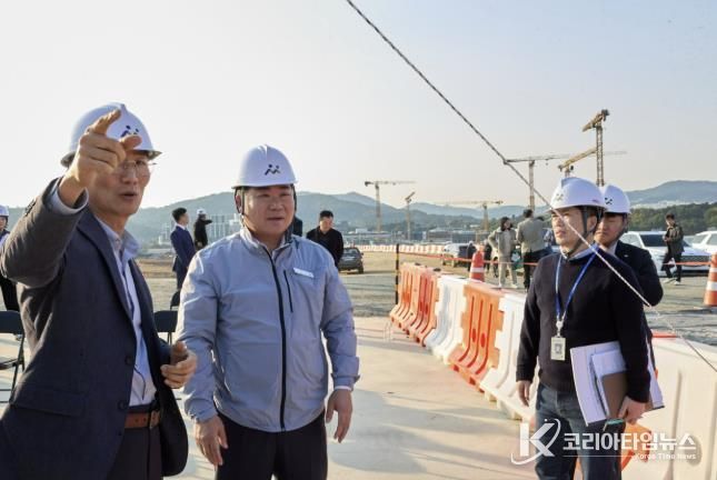 오세현 아산시장 센트럴시티 현장방문