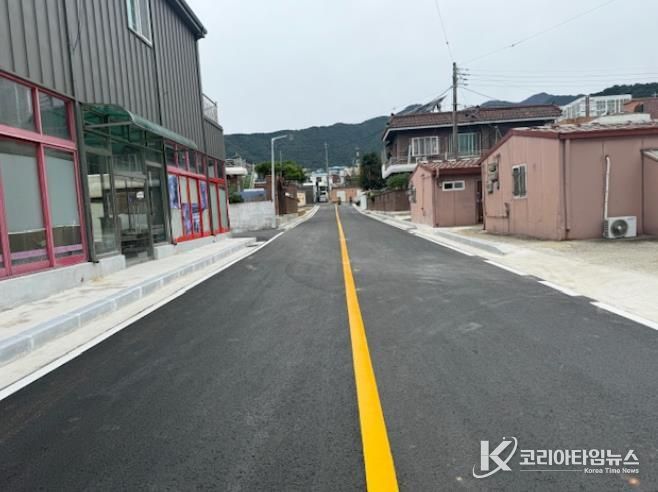 남해군 도시계획도로 꿈나눔센터 진입도로 24일부터 전면 개통