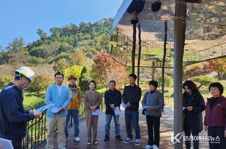 청주시의회 농업정책위원회, 미원별빛자연휴양림 현장 방문