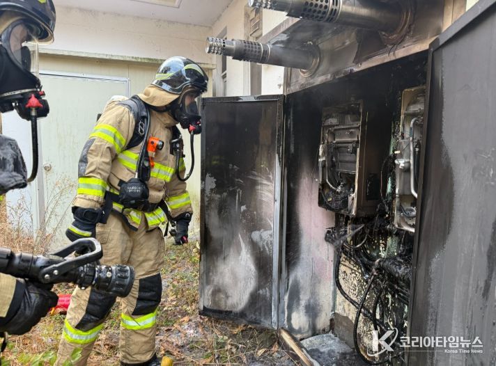 계양소방서, 어린이집 외부 보일러실 화재 진압