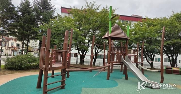 평창군, 평창읍 내 어린이공원 주변 환경 정리 보수공사 완료