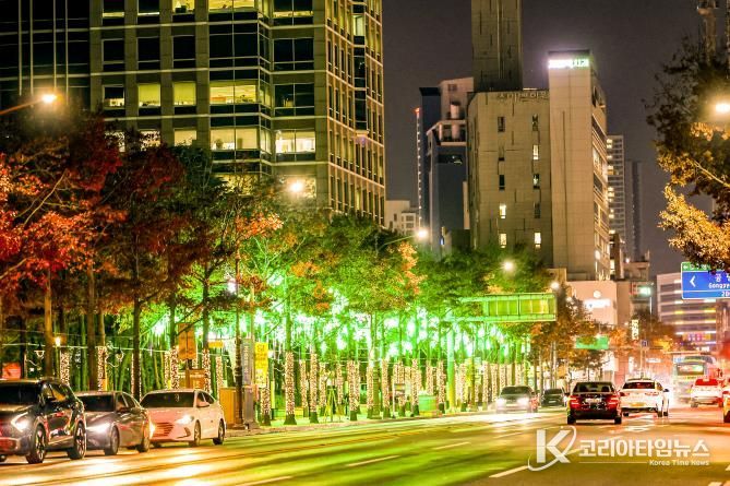 대구 중구, 연말연시 맞아 주요 공원·가로변에 야간 경관조명 설치