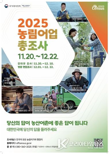 남동구, 2025 농림어업총조사 실시