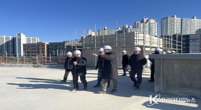 여주도시공사, 오학동 문화복지센터 건립공사 현장 동절기 대비 화재예방 및 안전관리 점검 실시