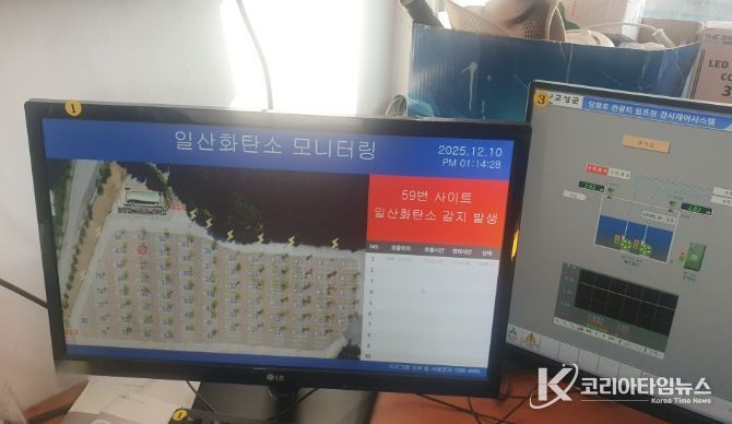 고성 당항포관광지 오토캠핑장 일산화탄소 경보시스템 구축