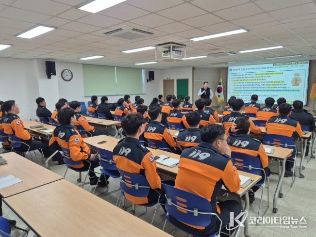 강진소방서, 전남교통연수원 초빙 소방(긴급)차량 안전운행 특별교육 실시