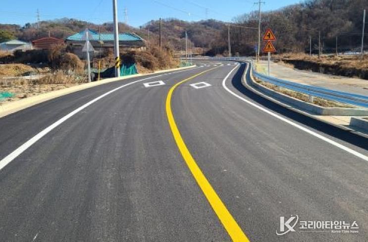 청주시, 현도면 죽전~품곡 간 도로 확장공사 완료