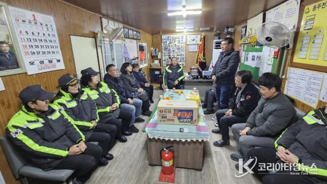 동두천시 상패동, 자율방범대 감악산지대 찾아 현장 격려