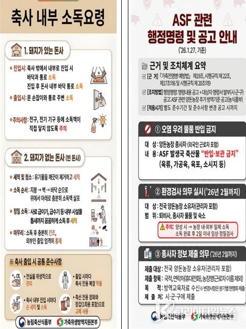 농장 종사자 방역관리(홍보)