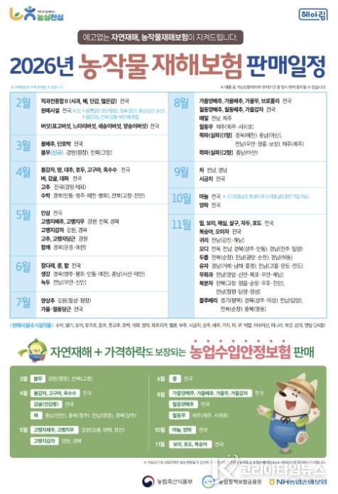 재해보험 안내 포스터