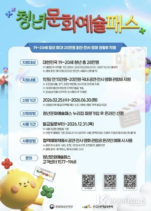 청년문화예술패스 홍보물