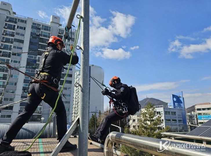 현장대응역량 강화를 위한‘팀 단위 구조훈련’ 자체훈련