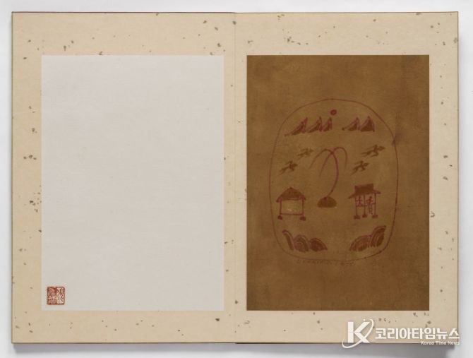 장욱진선화첩, 종이에 채색, 60×448×18cm,