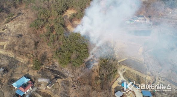 홍성소방서, 봄철 산불 위험 증가‘논·밭두렁 소각 자제’당부