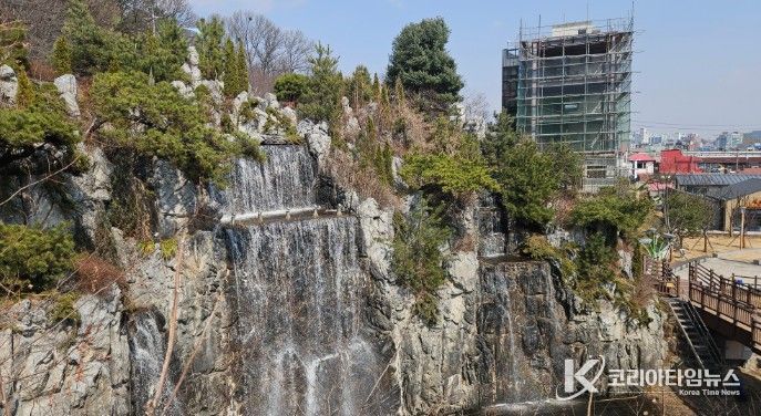 설봉공원 폭포, 분수대 4월 2일 가동 개시