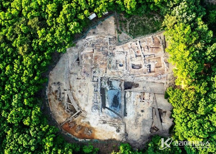 여주 상원사지 발굴조사 항공사진