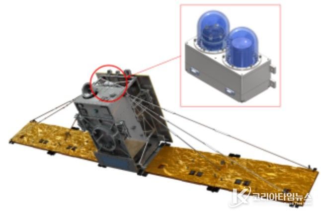 차세대소형위성 2호에 부착된 레오도스 위치